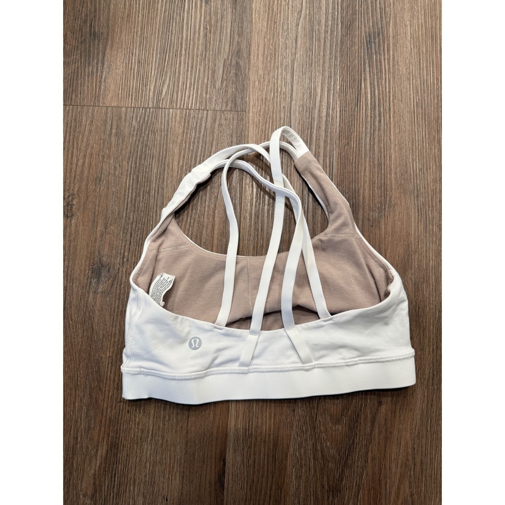 Lululemon Free to Be Bra Wild White Strappy Sports Bra Size 4 LW2540S